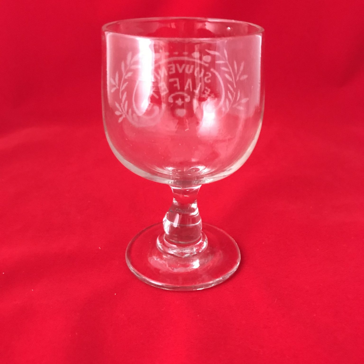Paire de verres gravés “Souvenir de la fête” Du Grenier au Jardin